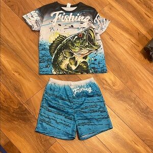 Fishing Kids Matching Set - Blue